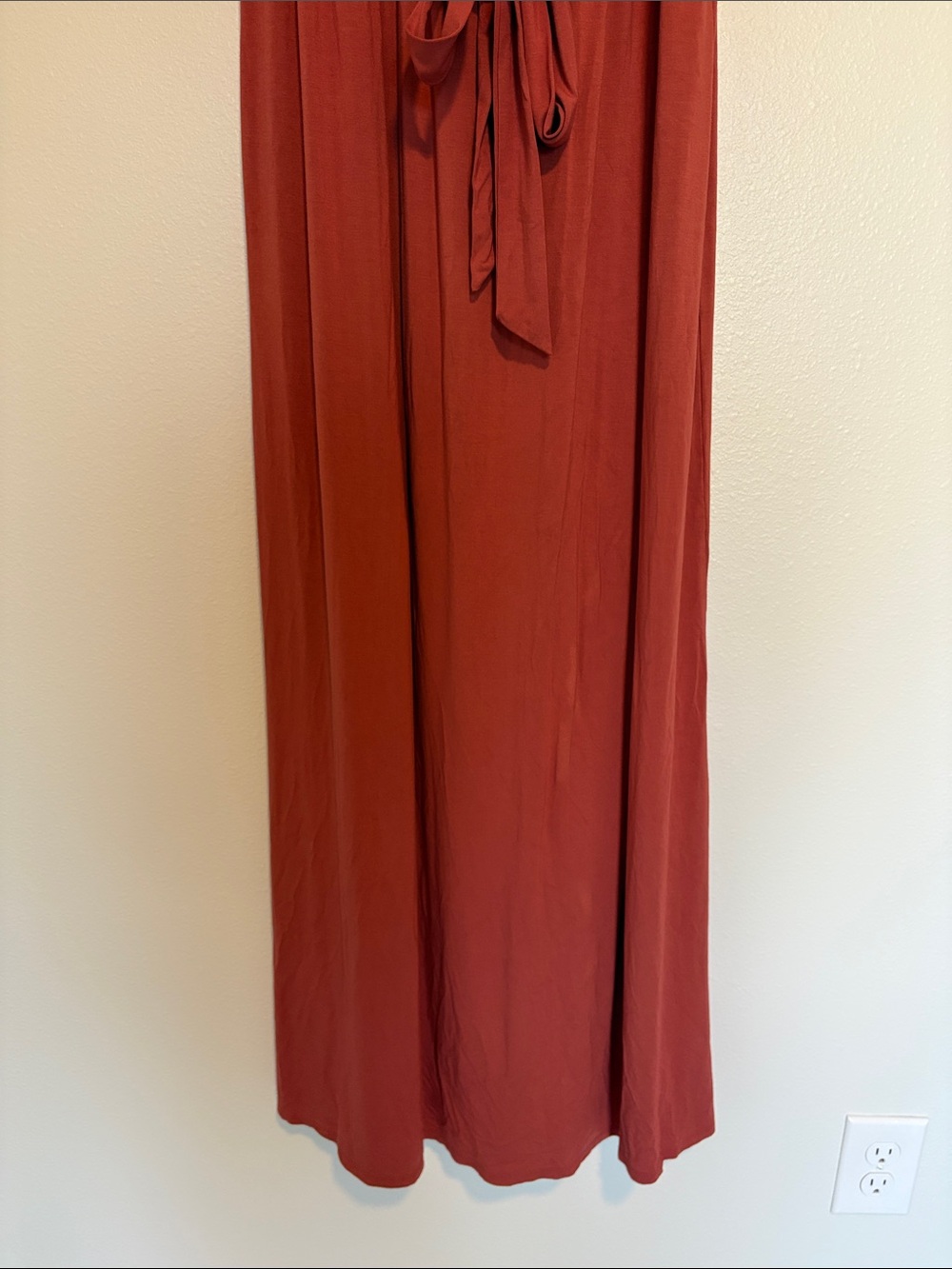 Kindred Bravely Maternity Stretchy Jersey Knit Faux Wrap Maxi Dress Pink Small - Picture 5 of 8
